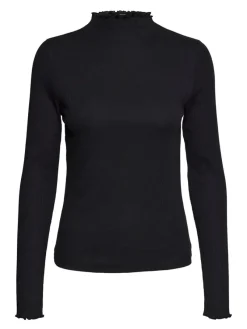 Vero Moda Shirts*VMVIO L/S HIGH NECK BLOUSE NOOS Black