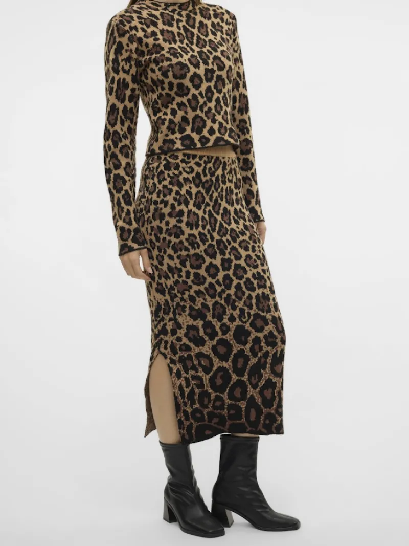 Vero Moda Röcke*VMWHITNEY LONG KNIT SKIRT EXP oatmeal