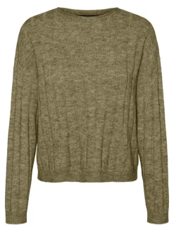 Vero Moda Pullover & Sweatshirts*VMWILLA LS O-NECK PULLOVER GA BOO dried herb