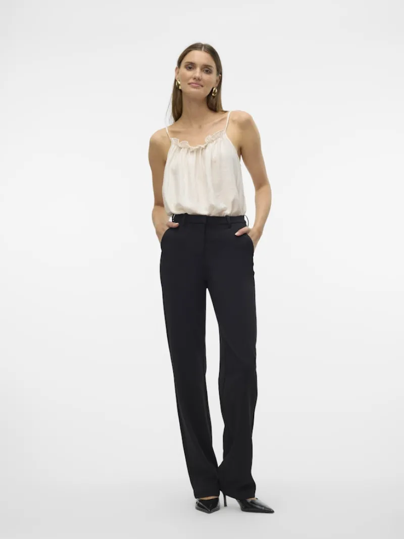 Vero Moda Hosen*VMZAMIRA MW SLIM STRAIGHT PANT NOOS Black