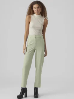 Vero Moda Hosen*VMZELDA HW STRAIGHT PANT BOO grün2