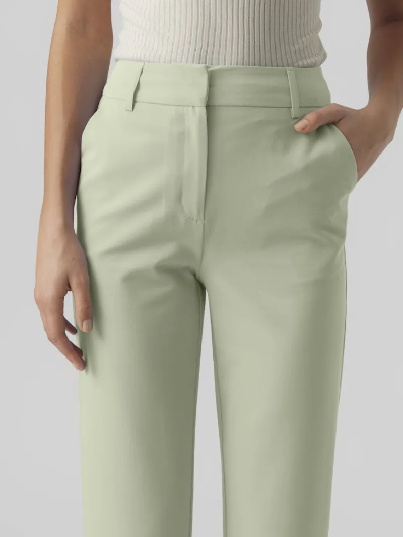 Vero Moda Hosen*VMZELDA HW STRAIGHT PANT BOO grün2
