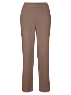 Vero Moda Hosen*VMZELDA HW STRAIGHT PANT BOO brown lentil