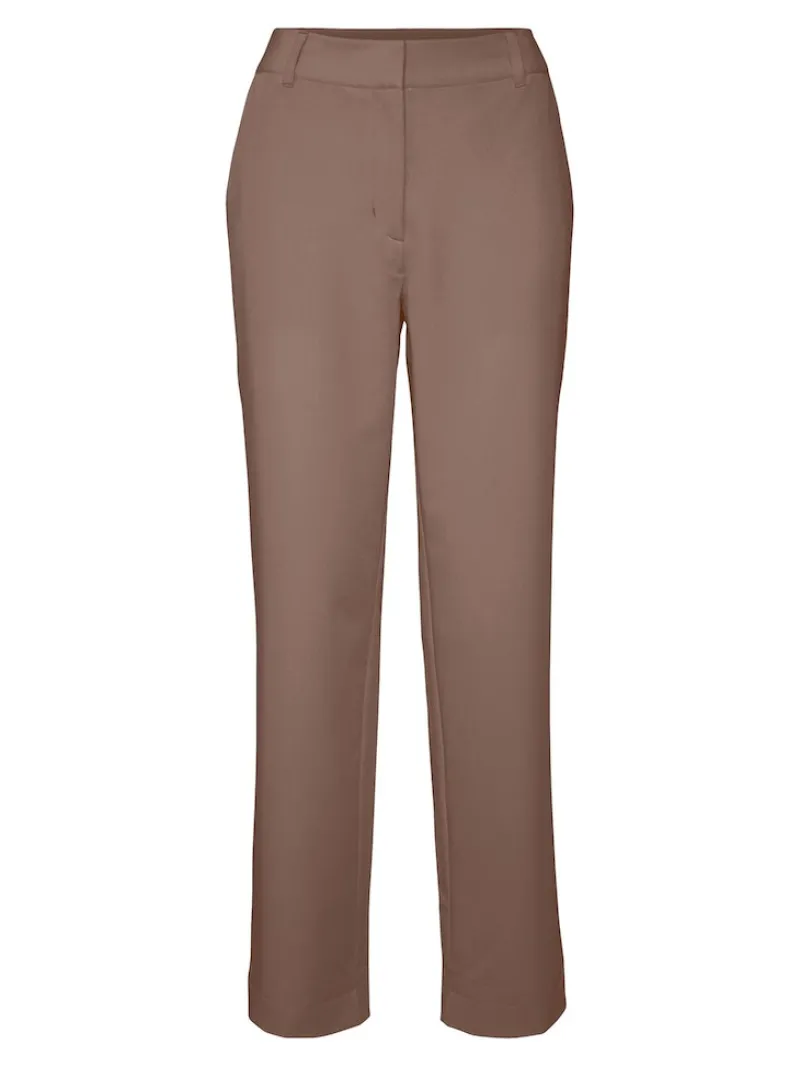 Vero Moda Hosen*VMZELDA HW STRAIGHT PANT BOO brown lentil