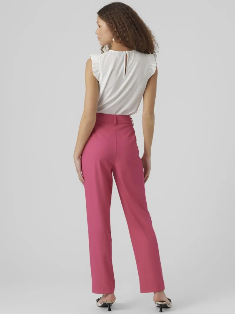 Vero Moda Hosen*VMZELDA HW STRAIGHT PANT BOO pink yarrow