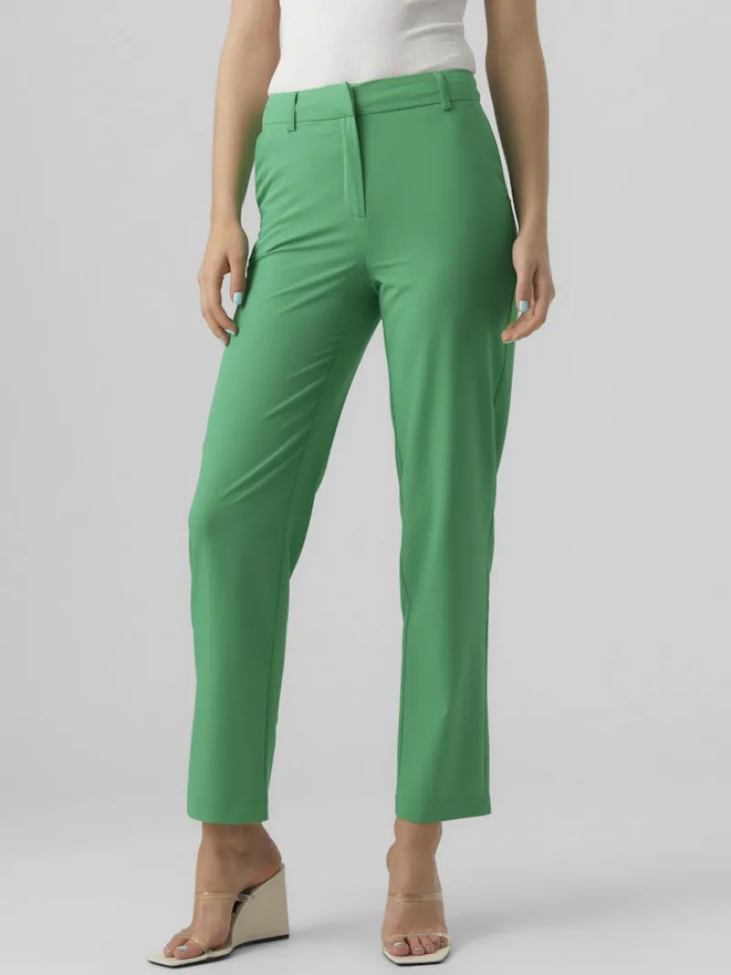 Vero Moda Hosen*VMZELDA HW STRAIGHT PANT BOO grün1