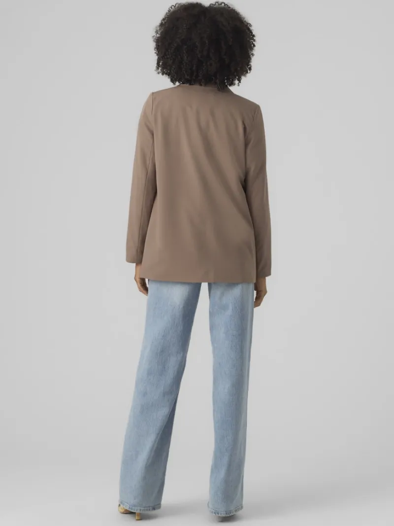 Vero Moda Jacken*VMZELDA LS LOOSE BLAZER BOO brown lentil
