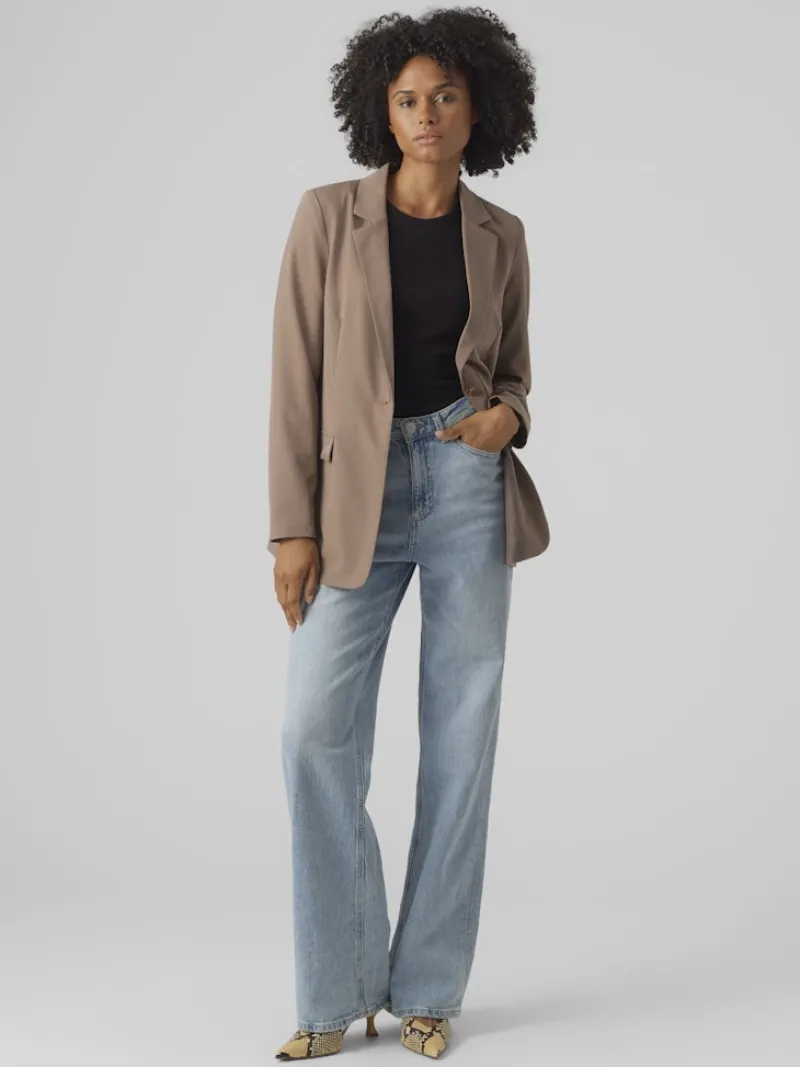 Vero Moda Jacken*VMZELDA LS LOOSE BLAZER BOO brown lentil