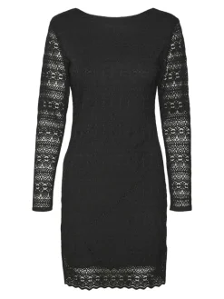 Vero Moda Kleider*VMZOE 2-WAY LS SHORT DRESS JRS NOOS Black