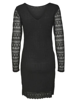 Vero Moda Kleider*VMZOE 2-WAY LS SHORT DRESS JRS NOOS Black