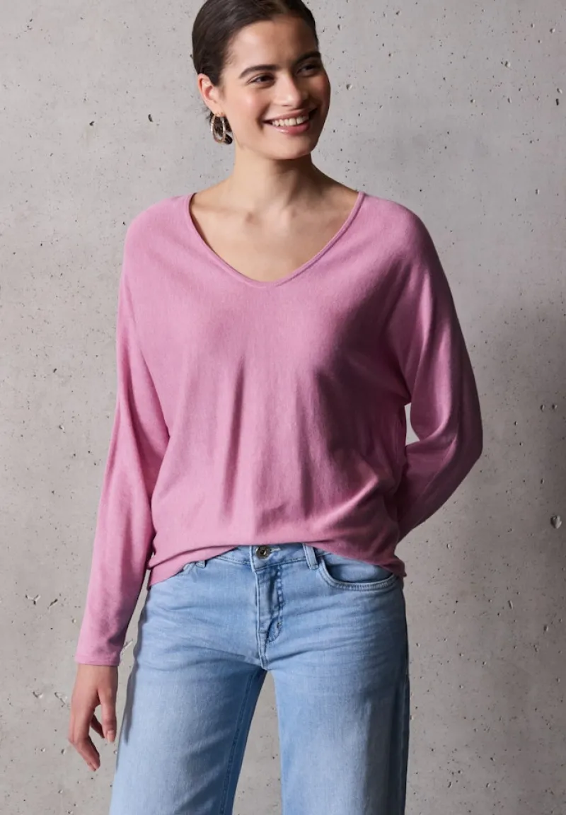 STREET ONE STUDIO Pullover & Sweatshirts*V-Neck Pullover intense rose mel.