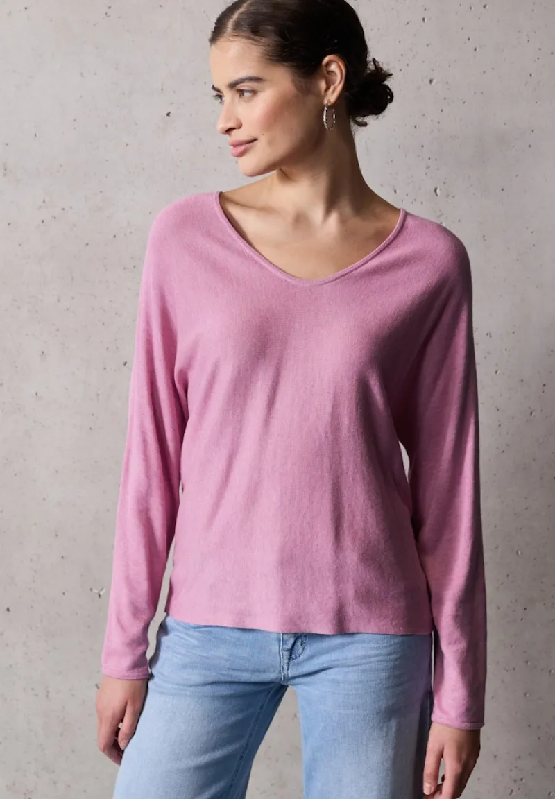 STREET ONE STUDIO Pullover & Sweatshirts*V-Neck Pullover intense rose mel.