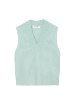 Marc O&#039;Polo Pullover &amp; Sweatshirts*V-Neck-Pullunder aus Schurwolle-Mix frozen blue