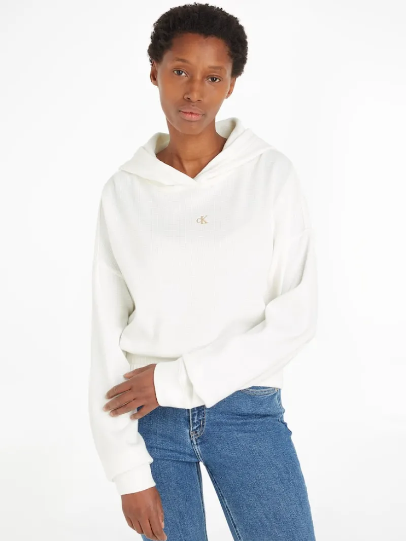 Calvin Klein Jeans Pullover & Sweatshirts*WAFFLE HOODIE greige