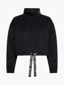 Calvin Klein Jeans Pullover & Sweatshirts*WAIST DRAWCORD ROLLNECK Black