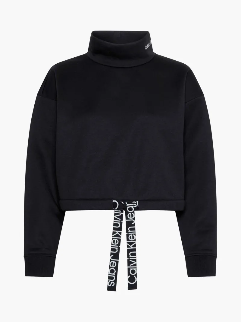Calvin Klein Jeans Pullover & Sweatshirts*WAIST DRAWCORD ROLLNECK Black
