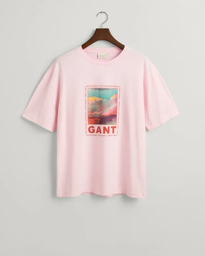 Gant Shirts|Big Boys*Washed Graphic T-Shirt california pink