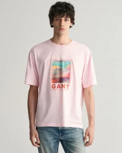 Gant Shirts|Big Boys*Washed Graphic T-Shirt california pink