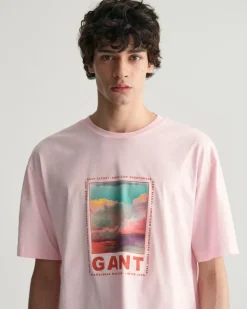 Gant Shirts|Big Boys*Washed Graphic T-Shirt california pink