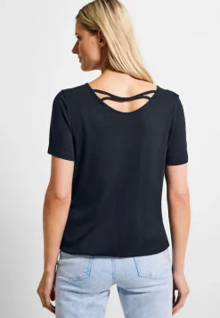 Cecil Shirts*Wave Fotoprint Shirt deep blue