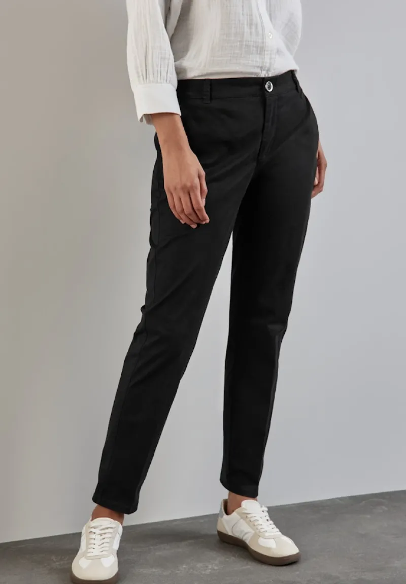 Street One Hosen*Weiche Chino Black