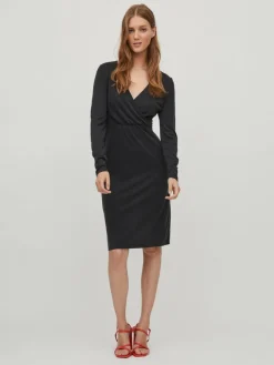 Vila Kleider*Wickelkleid Dala Black