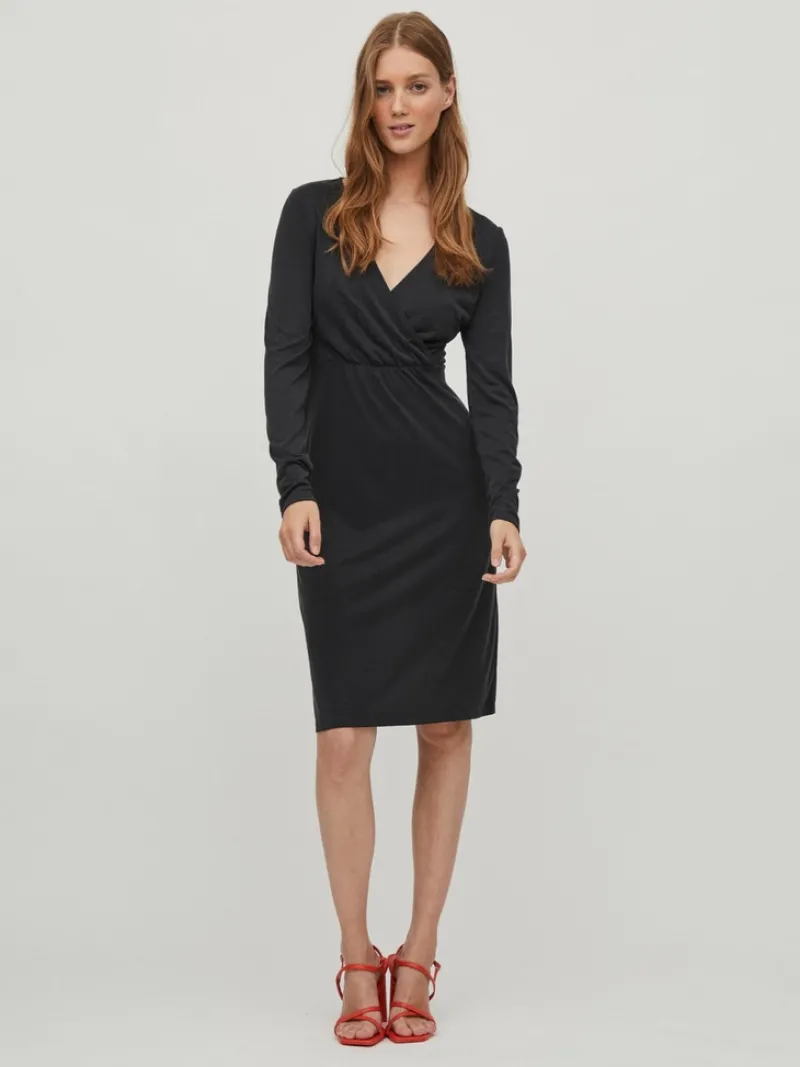Vila Kleider*Wickelkleid Dala Black