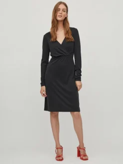 Vila Kleider*Wickelkleid Dala Black
