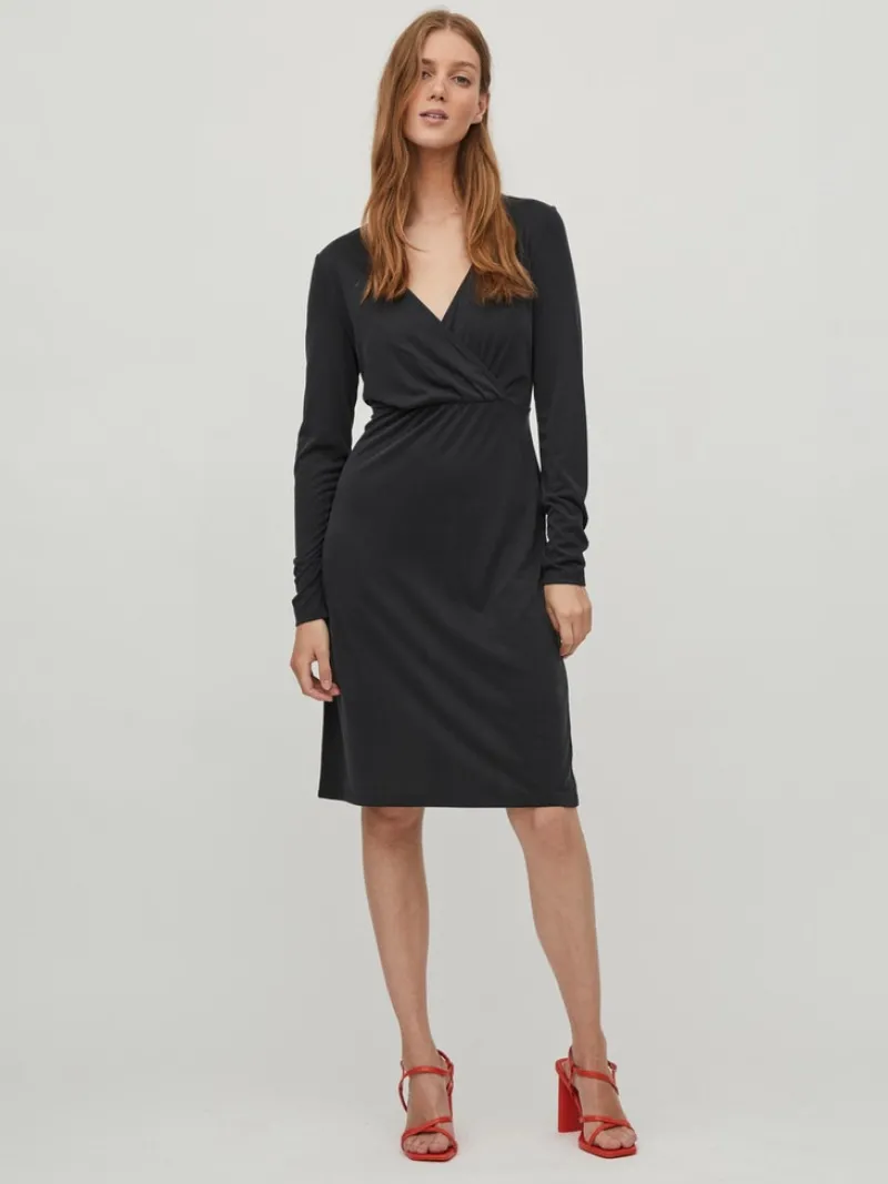 Vila Kleider*Wickelkleid Dala Black