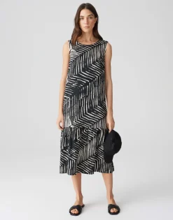 Opus Kleider*Wicy palm leaves Black