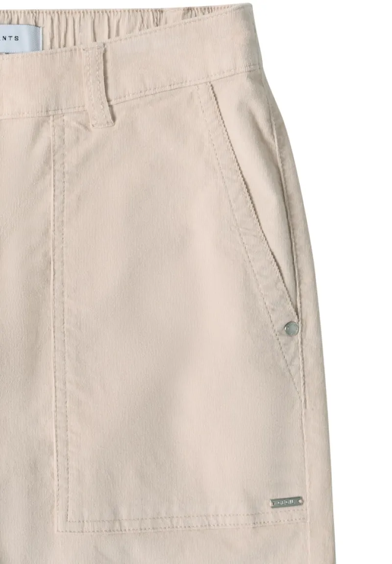 Cecil Hosen*Wide Leg Cordhose oat milk beige