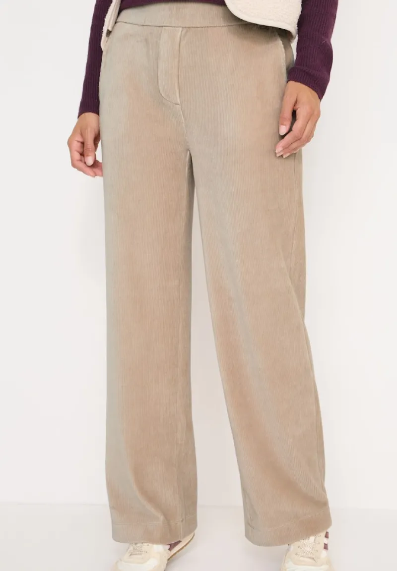 Cecil Hosen*Wide Leg Cordhose silvery beige