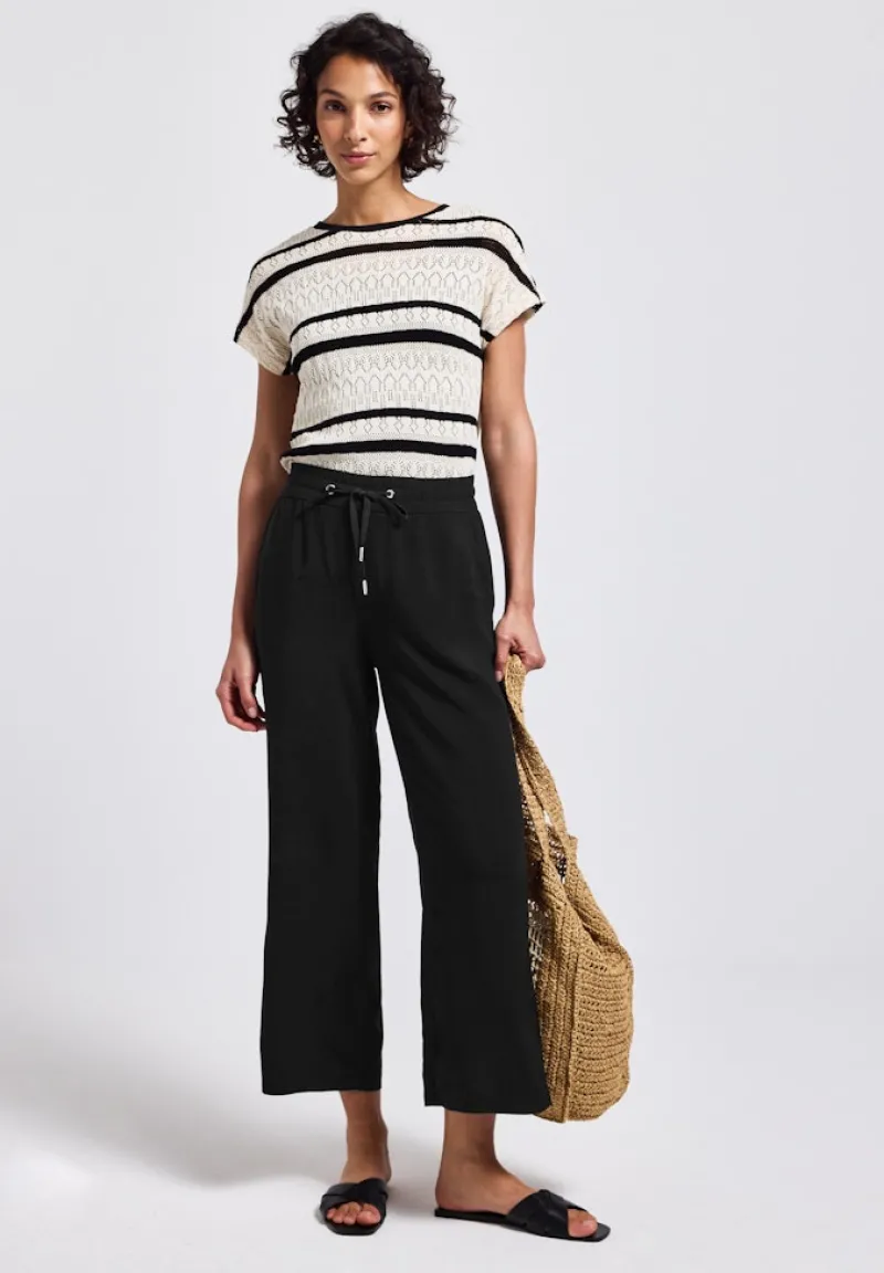 Street One Shorts*Wide Leg Hose Black