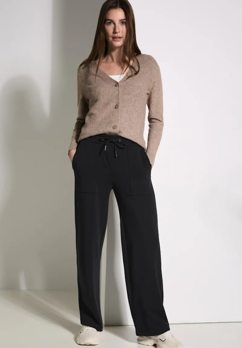 Cecil Hosen*Wide Leg Hose Black