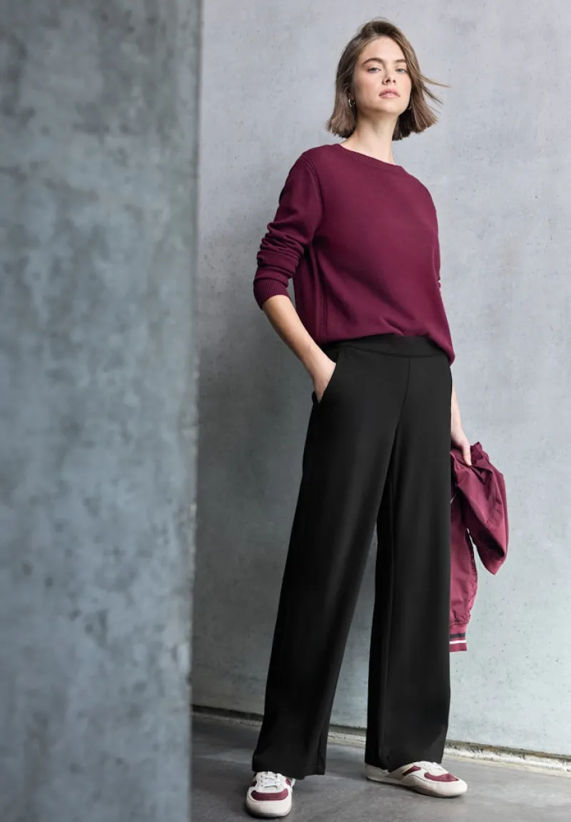 STREET ONE STUDIO Hosen*Wide Leg Hose Black