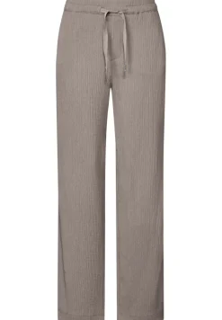 Street One Hosen*Wide Leg Hose mit Struktur vintage stone