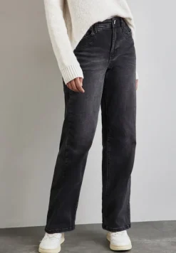 Street One Jeans*Wide Leg Jeans black net wash