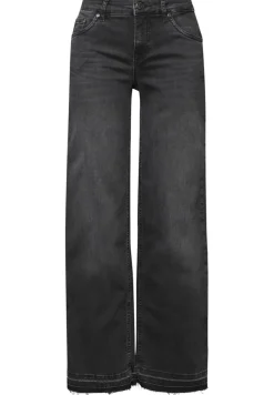 STREET ONE STUDIO Jeans*Wide Leg Jeans black soft wash