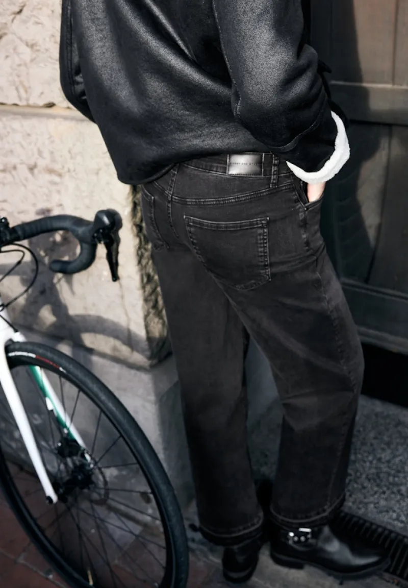 STREET ONE STUDIO Jeans*Wide Leg Jeans black soft wash