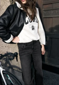 STREET ONE STUDIO Jeans*Wide Leg Jeans black soft wash