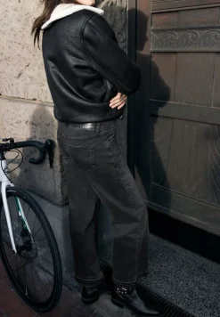 STREET ONE STUDIO Jeans*Wide Leg Jeans black soft wash