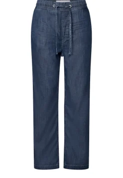 Street One Shorts*Wide Leg Jeans dark blue clean