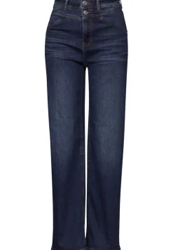 Street One Jeans*Wide Leg Jeans dark blue soft wash