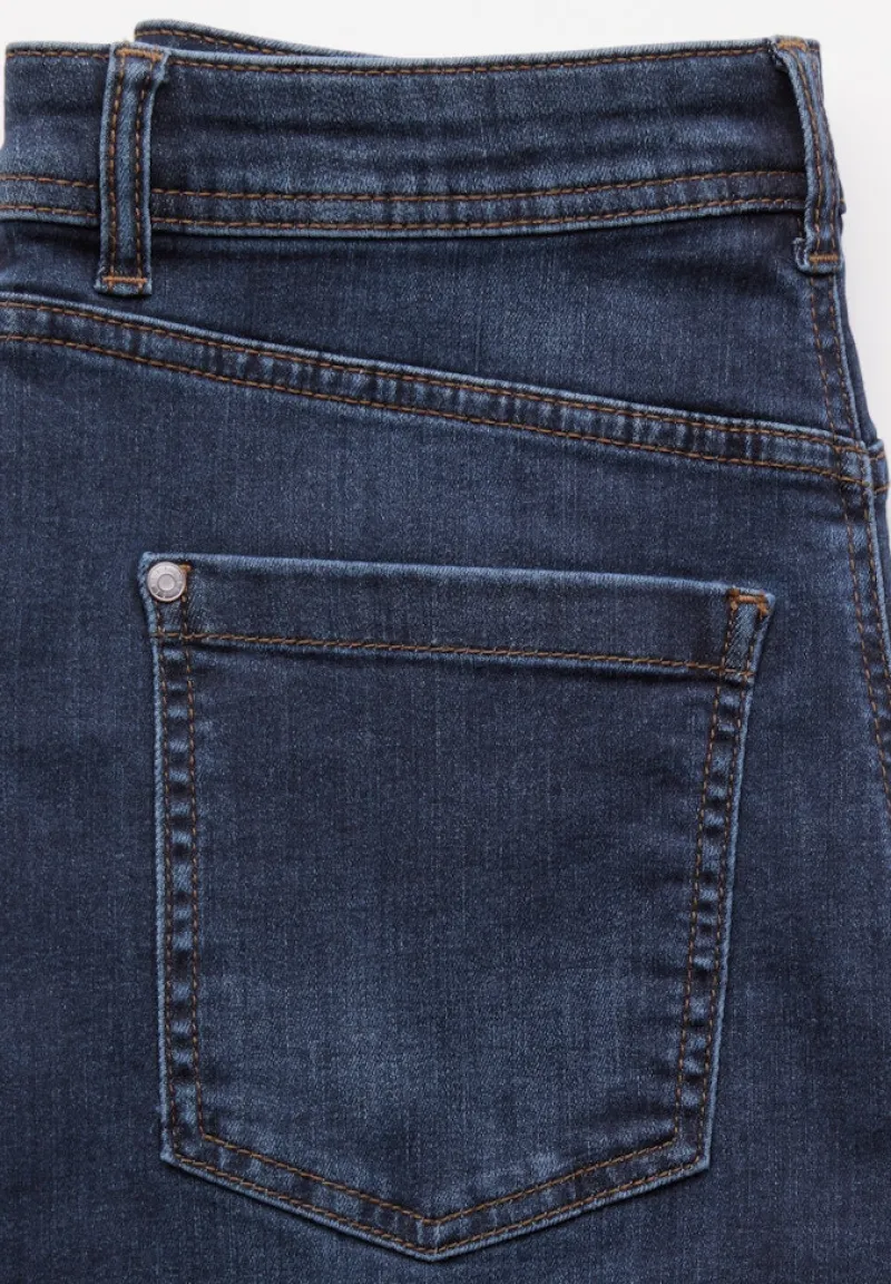 Street One Jeans*Wide Leg Jeans dark blue soft wash