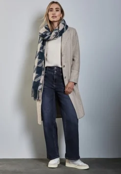 Street One Jeans*Wide Leg Jeans dark blue soft wash