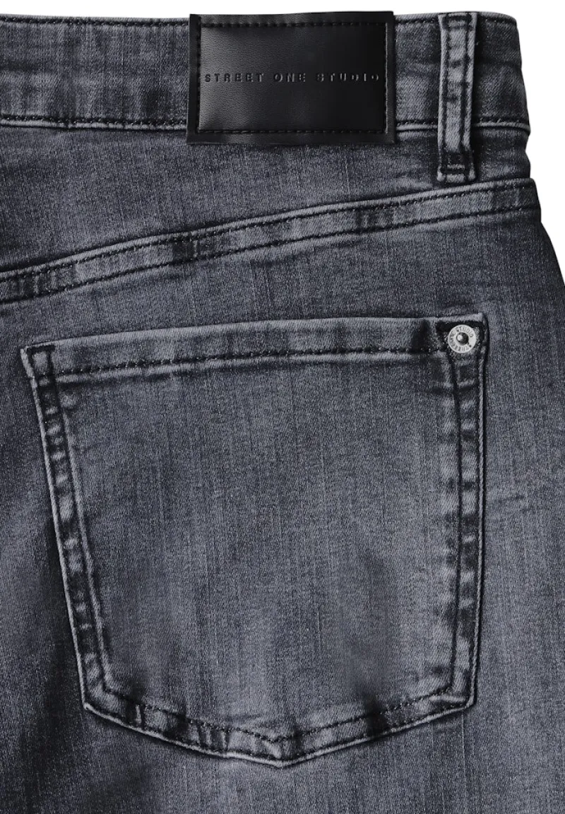 STREET ONE STUDIO Jeans*Wide Leg Jeans dark grey soft washed