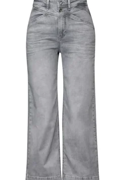 Street One Shorts*Wide Leg Jeans ice grey wash