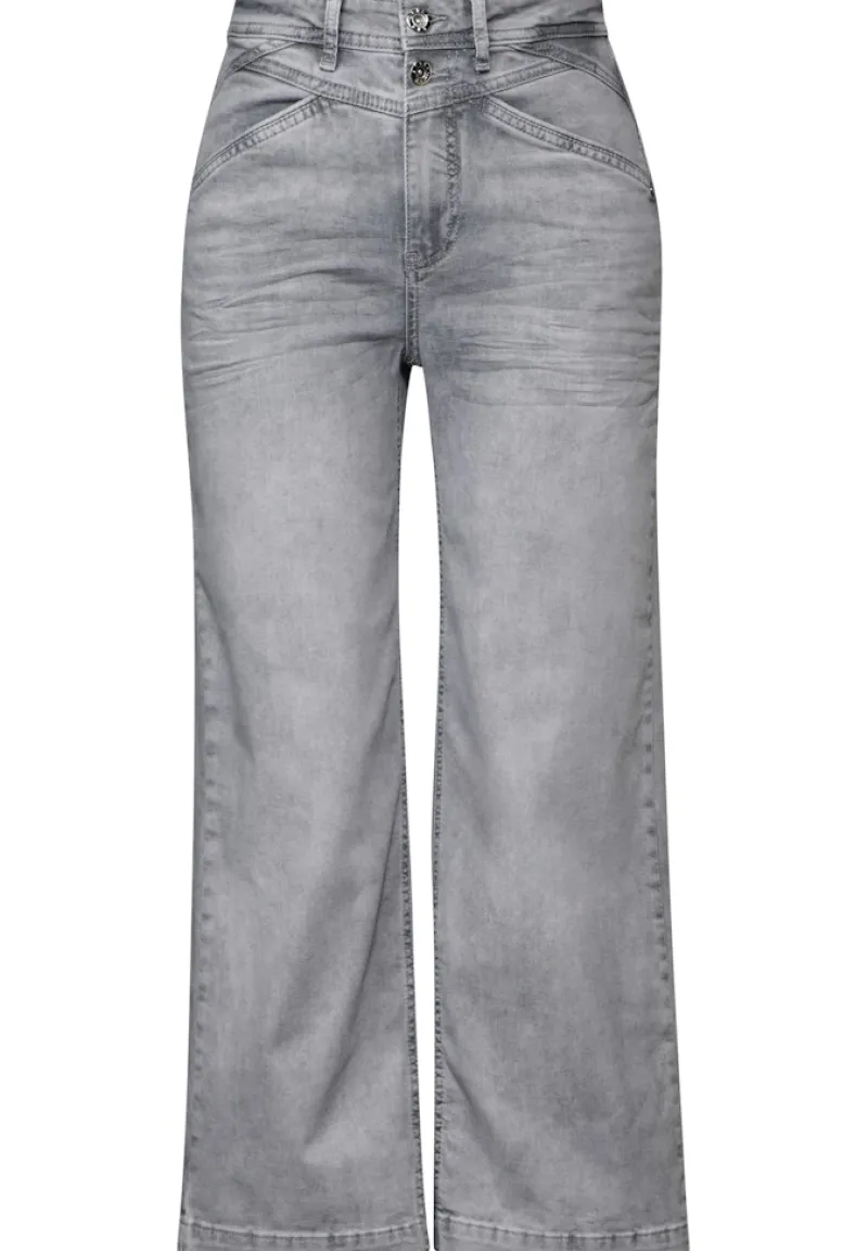 Street One Shorts*Wide Leg Jeans ice grey wash