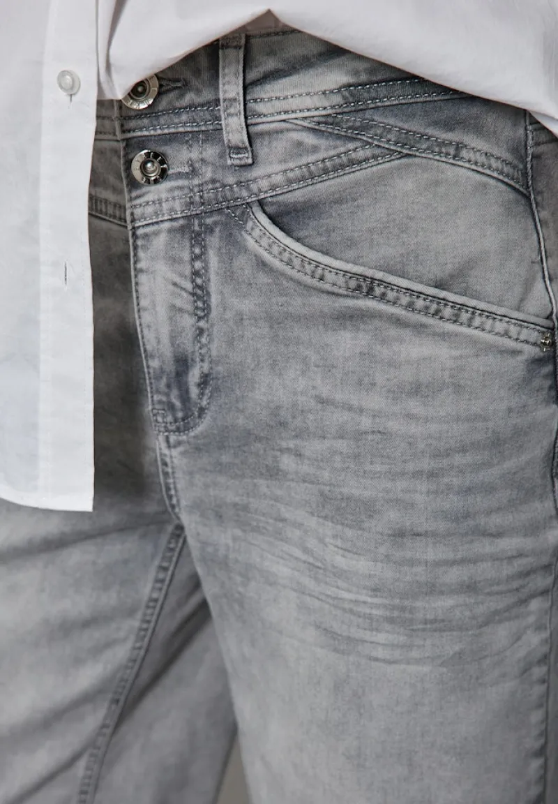 Street One Shorts*Wide Leg Jeans ice grey wash