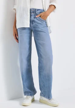 Street One Jeans*Wide Leg Jeans light blue washed